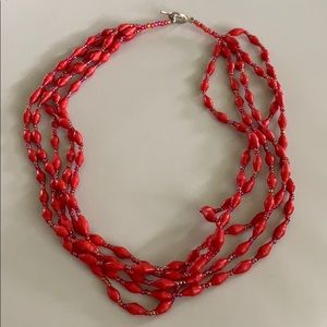 NWOT Handmade Recycled Paper Necklace